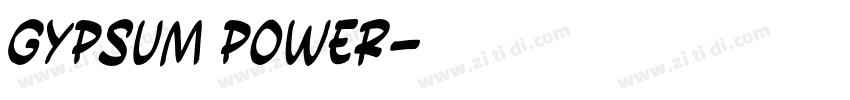 GYPSUM POWER字体转换